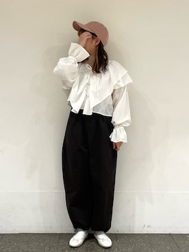 「サマンサモスモス」｜「アイテム（その他）」を使った、松さん（レディース・153cm）の春コーディネート