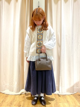 「152cm」｜「アイテム（その他シューズ）」を使った、松さん（レディース・152cm）の冬コーディネート