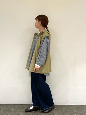 「サマンサモスモス」｜「アイテム（ブルゾン）」を使った、松さん（レディース・153cm）の秋コーディネート