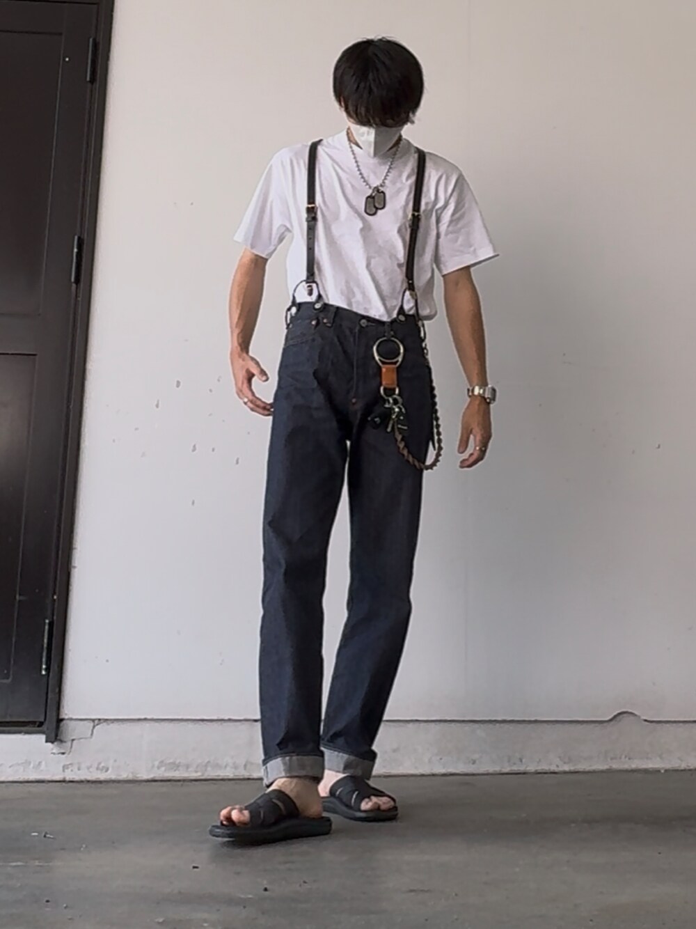た*ん様 schott サスペンダー　茶芯　レザー　ショット Schott N.Y.C サスペンダー Schott/ショット/LEATHER SUSPENDER/レザー