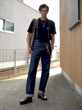 「アイテム（パンツ）」を使った、りょたさん（メンズ・188cm）の秋コーディネート
