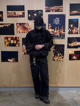 「アイテム（帽子）」を使った、りょたさん（メンズ・188cm）の秋コーディネート