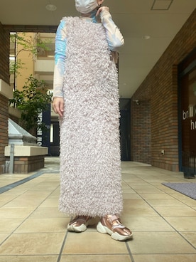 「もけもけ」｜くみこさん（レディース・150cm）の春コーディネート