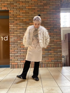 「アイテム（Tシャツ/カットソー）」を使った、くみこさん（レディース・150cm）の秋コーディネート