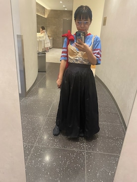 「アイテム（トートバッグ）」を使った、くみこさん（レディース・150cm）の夏コーディネート