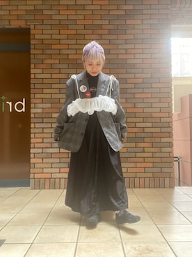 「アイテム（テーラードジャケット）」を使った、くみこさん（レディース・150cm）の秋コーディネート