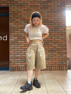 maisonspecial 2WAYダブルウエストCAMOカーブハーフパンツ maisonspecial 2WAYダブルウエストCAMOカーブハーフパンツ