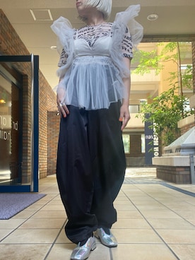 「シースルー」｜「アイテム（その他トップス）」を使った、くみこさん（レディース・150cm）の夏コーディネート