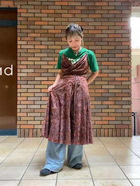 「アイテム（ワンピース/ドレス）」を使った、くみこさん（レディース・150cm）の夏コーディネート
