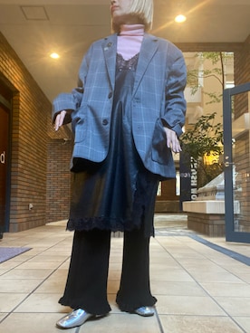 「レザーワンピース」｜くみこさん（レディース・150cm）の秋コーディネート