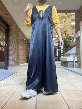 「ランジェリーワンピース」｜くみこさん（レディース・150cm）の秋コーディネート