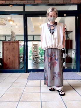 「金髪ショート」｜「アイテム（ワンピース/ドレス）」を使った、くみこさん（レディース・150cm）の夏コーディネート