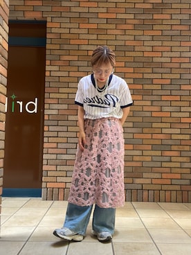 「アイテム（スカート）」を使った、くみこさん（レディース・150cm）の夏コーディネート