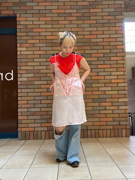 「フレンチスリーブ」｜くみこさん（レディース・150cm）の夏コーディネート