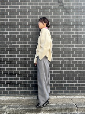 「FREE'S MART（フリーズマート）のアイテム（スラックス）」を使った、hirokaさん（レディース・156cm）の秋コーディネート