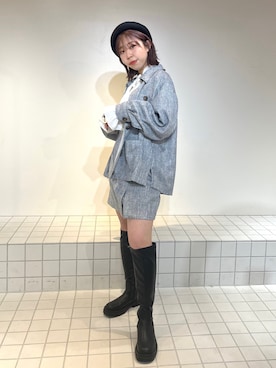 「FREE'S MART（フリーズマート）のアイテム（その他アウター）」を使った、hirokaさん（レディース・157cm）の春コーディネート