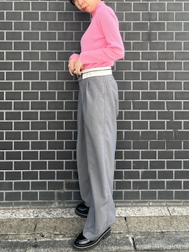 「FREE'S MART（フリーズマート）のアイテム（スラックス）」を使った、hirokaさん（レディース・156cm）の秋コーディネート