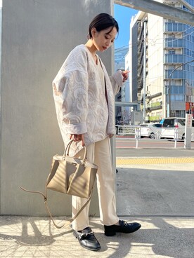 「NOMINE（ノミネ）のアイテム（ブルゾン）」を使った、eriさん（レディース・156cm）の春コーディネート