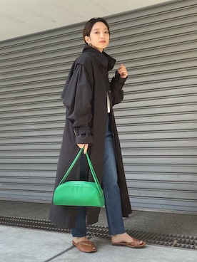 「NOMINE（ノミネ）のアイテム（トレンチコート）」を使った、eriさん（レディース・156cm）の春コーディネート