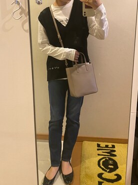 「ごきげんウィーク」｜「アイテム（バレエシューズ）」を使った、𝑲𝒐𝒌𝒐さん（レディース・155cm）の春コーディネート