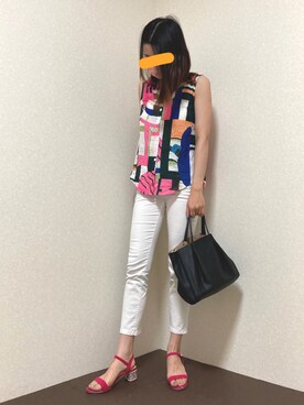 「cache cache（カシュ カシュ）のアイテム」を使った、💙ｹﾞﾘｺﾞﾘちゃん💚さん（レディース・168cm・20代）の夏コーディネート