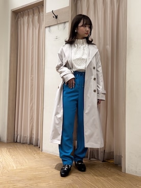「Te chichi TERRASSE（テチチテラス）のアイテム（トレンチコート）」を使った、SAKURAさん（レディース・152cm）の冬コーディネート