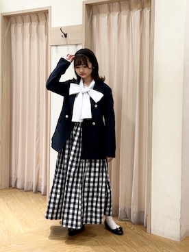 「Te chichi（テチチ）のアイテム（テーラードジャケット）」を使った、SAKURAさん（レディース・152cm）の春コーディネート