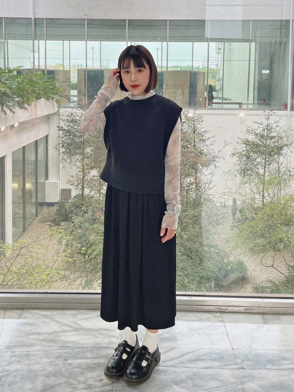 「LOWRYS FARMのアイテム（その他トップス、その他）」を使った、s0a5n1d4yさん（レディース・153cm）の冬コーディネートの1枚目の写真