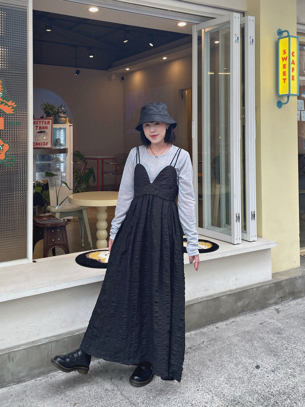 「KBFのアイテム（スカート、ブラック系）」を使った、s0a5n1d4yさん（レディース・153cm）の秋コーディネートの1枚目の写真