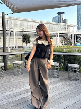 「アイテム（バッグ）」を使った、こころさん（レディース・156cm・10代）の夏コーディネート