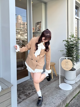 「GRL（グレイル）のアイテム（トップス）」を使った、こころさん（レディース・156cm）の春コーディネート