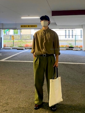 「WYM」｜「アイテム（キャップ）」を使った、豪さん（メンズ・170cm）の秋コーディネート