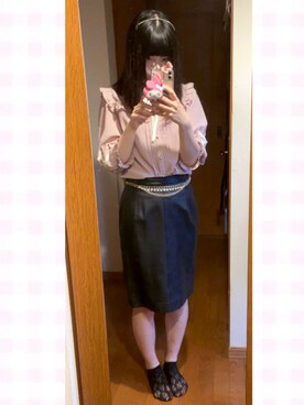 「axes femme POETIQUE（アクシーズファムポエティック）のアイテム（トップス）」を使った、猫神ちゃんさん（レディース・166cm）の秋コーディネート