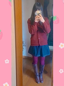 「axes femme（アクシーズファム）のアイテム（ブーツ）」を使った、猫神ちゃんさん（レディース・166cm）の春コーディネート
