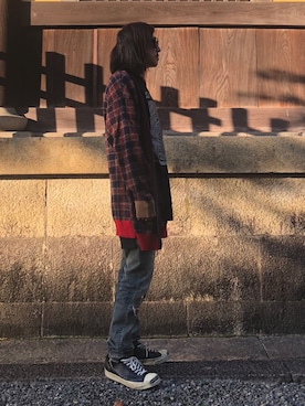 「UNDERCOVER（アンダーカバー）のアイテム（その他アウター）」を使った、Harukiさん（メンズ・172cm）の夏コーディネート