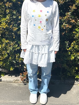 「星柄」｜あやさん（レディース・160cm）の春コーディネート