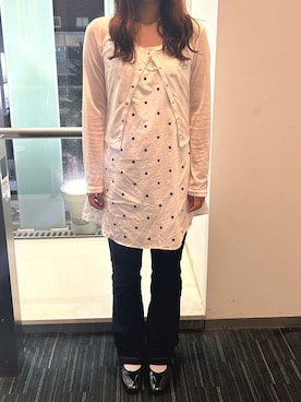 「水玉」｜あやさん（レディース・160cm）の秋コーディネート