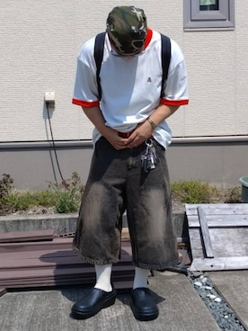 「アイテム（サンダル）」を使った、はっとさん（メンズ・160cm・20代）の夏コーディネート
