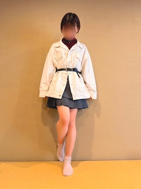 「HARE（ハレ）のアイテム（ジャケット/アウター）」を使った、manuさん（レディース・162cm）の春コーディネート