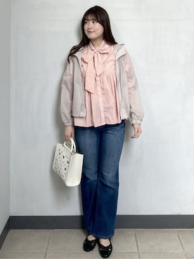 「index（インデックス）のアイテム（ブルゾン）」を使った、38syk1さん（レディース・163cm）の春コーディネート