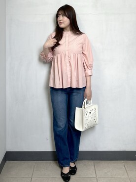 「smart pink（スマートピンク）のアイテム」を使った、Sayaさん（レディース・163cm）の春コーディネート