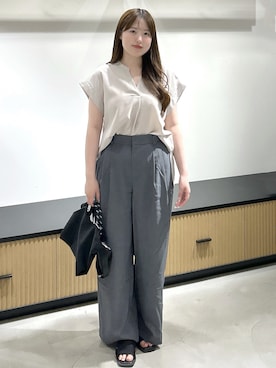 「OPAQUE.CLIP（オペークドットクリップ）のアイテム」を使った、Sayaさん（レディース・163cm）の夏コーディネート