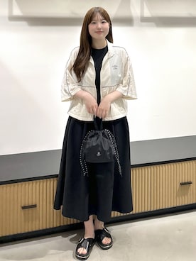 「OPAQUE.CLIP（オペークドットクリップ）のアイテム」を使った、Sayaさん（レディース・163cm）の夏コーディネート