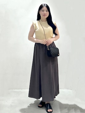 「OPAQUE.CLIP（オペークドットクリップ）のアイテム」を使った、Sayaさん（レディース・163cm）の夏コーディネート