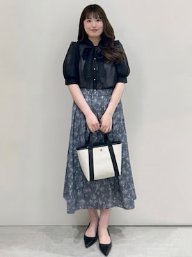 「OPAQUE.CLIP（オペークドットクリップ）のアイテム」を使った、Sayaさん（レディース・163cm）の夏コーディネート