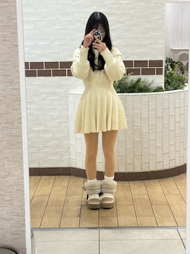 「one after another NICE CLAUP（ワンアフターアナザーナイスクラップ）のアイテム（ワンピース/ドレス）」を使った、ﾅｷﾞｻﾝさん（レディース・162cm）の冬コーディネート