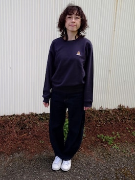 「アイテム（スウェット、その他）」を使った、komeshigeさん（レディース・156cm）の春コーディネート