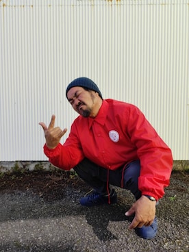 「アイテム（ナイロンジャケット）」を使った、komeshigeさん（レディース・152cm）の秋コーディネート