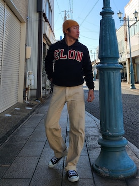 「schott(ショット)のアイテム」を使った、tulipさん(メンズ・165cm)の冬コーディネート