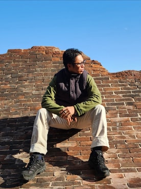 「アイテム（ダウンベスト）」を使った、tulipさん（メンズ・165cm）の秋コーディネート